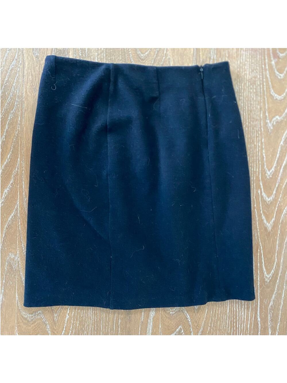 120% Lino Black Wool Cashmere Blend Straight Pencil Skirt Size 6 Made in Italy